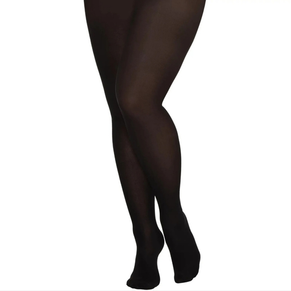 NWT Black Footed Tights OS One Size Fits Most Plus Up to 200 lbs. Neutral New - Picture 4 of 6